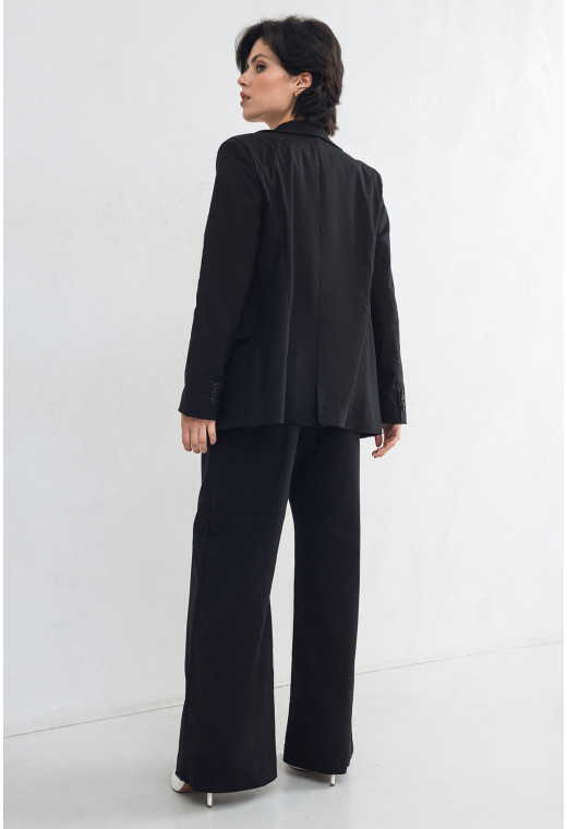 Черные льняные брюки палаццо — 770997. Maritel. Изображенние 1 Черные льняные брюки палаццо — 770997. Maritel. Изображенние 1