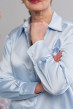 Голубая атласная рубашка — 924413. Maritel. Изображенние 2 Голубая атласная рубашка — 924413. Maritel. Изображенние 2
