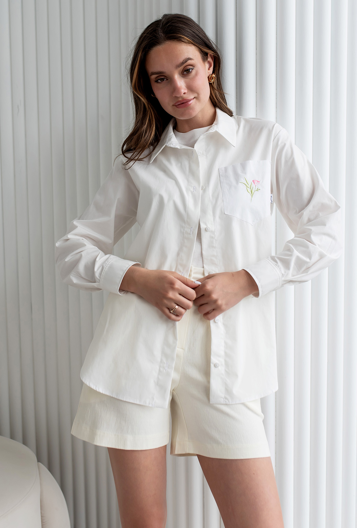 Молочна сорочка котон з вишивкою —  589181. Maritel