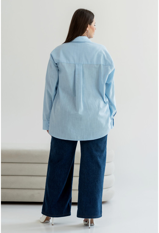 Блакитна сорочка лляна — 916094. Maritel. Зображення 3 Блакитна сорочка лляна — 916094. Maritel. Зображення 3