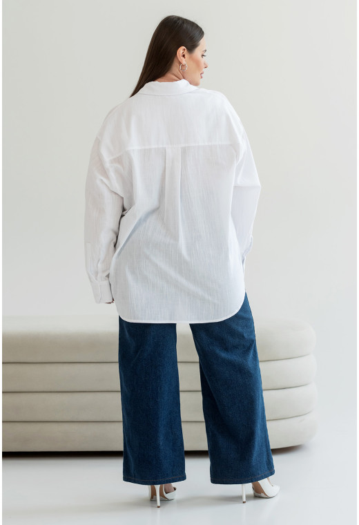 Молочная рубашка льняная — 873119. Maritel. Изображенние 2 Молочная рубашка льняная — 873119. Maritel. Изображенние 2