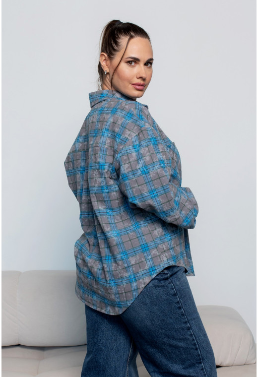 Голубая рубашка в клетку — 742025. Maritel. Изображенние 1 Голубая рубашка в клетку — 742025. Maritel. Изображенние 1