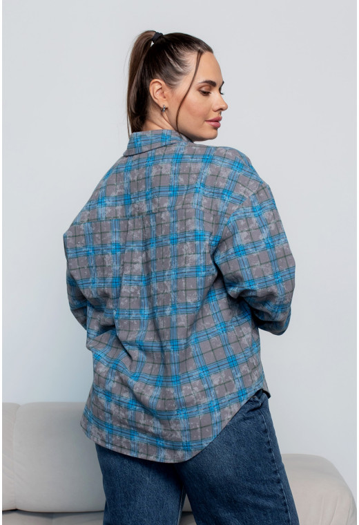 Голубая рубашка в клетку — 742025. Maritel. Изображенние 2 Голубая рубашка в клетку — 742025. Maritel. Изображенние 2