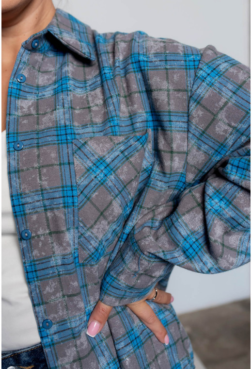 Голубая рубашка в клетку — 742025. Maritel. Изображенние 3 Голубая рубашка в клетку — 742025. Maritel. Изображенние 3