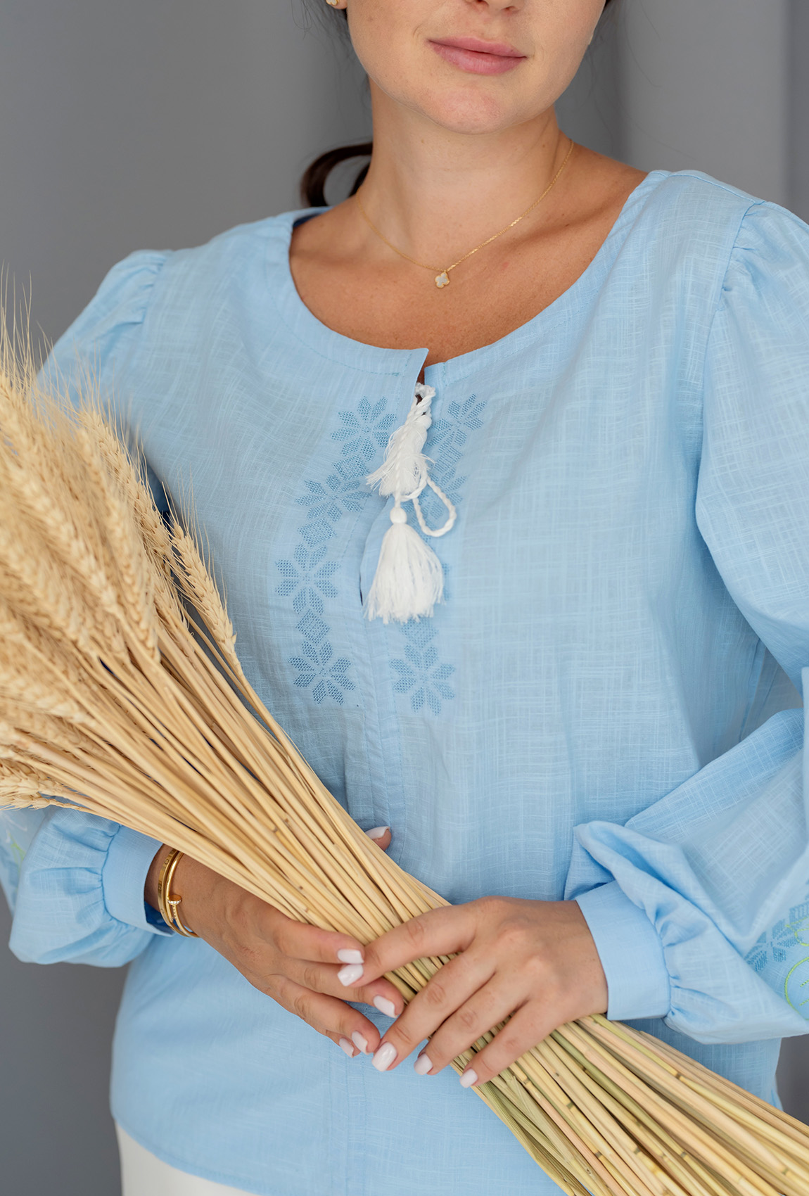 Блакитна вишиванка квітка. Maritel. Зображення 1