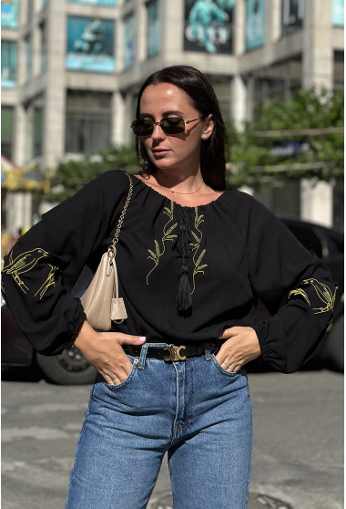 Черная вышиванка Украина птица. Maritel. Изображенние 5