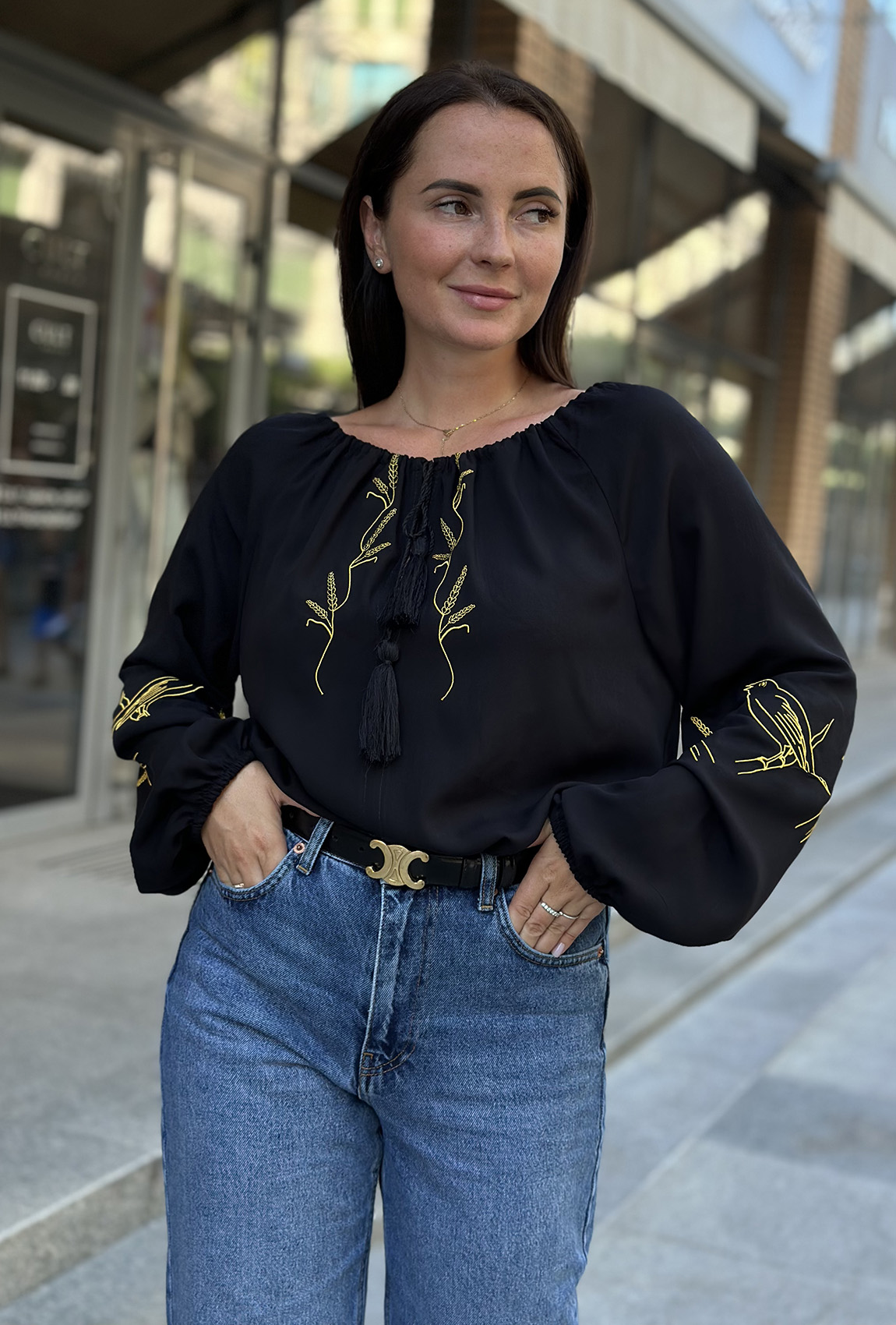 Чорна вишиванка Україна пташка  —  793901. Maritel. Зображення 3