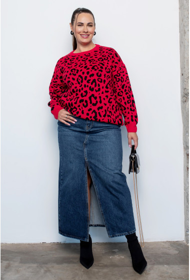 Синяя джинсовая юбка с разрезом. Maritel. Изображенние 1 Синяя джинсовая юбка с разрезом. Maritel. Изображенние 1