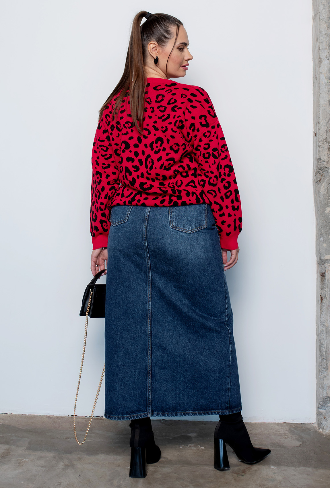 Синяя джинсовая юбка с разрезом — 617714. Maritel. Изображенние 2 Синяя джинсовая юбка с разрезом — 617714. Maritel. Изображенние 2