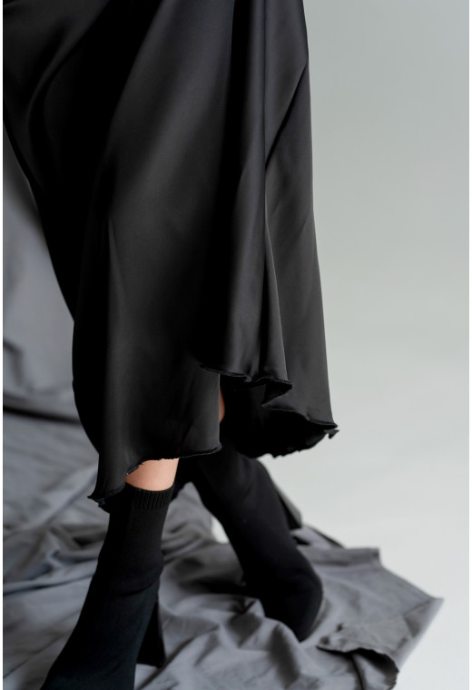 Чорна спідниця шовк максі — 904644. Maritel. Зображення 2 Чорна спідниця шовк максі — 904644. Maritel. Зображення 2