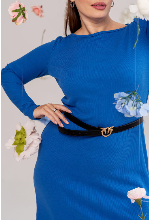 Платье в рубчик с длинным рукавом электрик — 819398. Maritel. Изображенние 3 Платье в рубчик с длинным рукавом электрик — 819398. Maritel. Изображенние 3