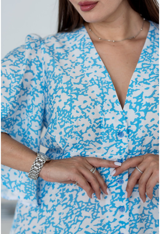 Сукня штапель блакитна в квітку — 768565. Maritel. Зображення 3 Сукня штапель блакитна в квітку — 768565. Maritel. Зображення 3