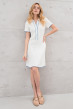 Молочное укороченное платье вязка с пуговицами —  758771. Maritel Молочное укороченное платье вязка с пуговицами —  758771. Maritel