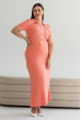 Персиковое платье вязка с пуговицами. Maritel Персиковое платье вязка с пуговицами. Maritel