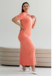 Персиковое платье вязка с пуговицами. Maritel. Изображенние 2 Персиковое платье вязка с пуговицами. Maritel. Изображенние 2