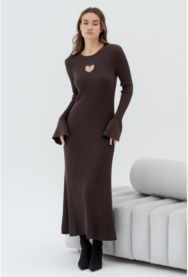 Шоколадна сукня в'язка з серцем. Maritel. Зображення 9