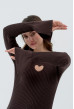 Шоколадное платье вязка с сердцем — 536385. Maritel. Изображенние 3 Шоколадное платье вязка с сердцем — 536385. Maritel. Изображенние 3