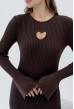Шоколадное платье вязка с сердцем — 536385. Maritel. Изображенние 4 Шоколадное платье вязка с сердцем — 536385. Maritel. Изображенние 4