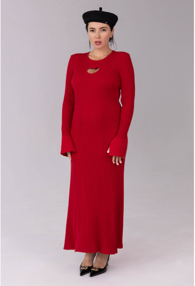 Красное платье вязка с сердцем. Maritel. Изображенние 6