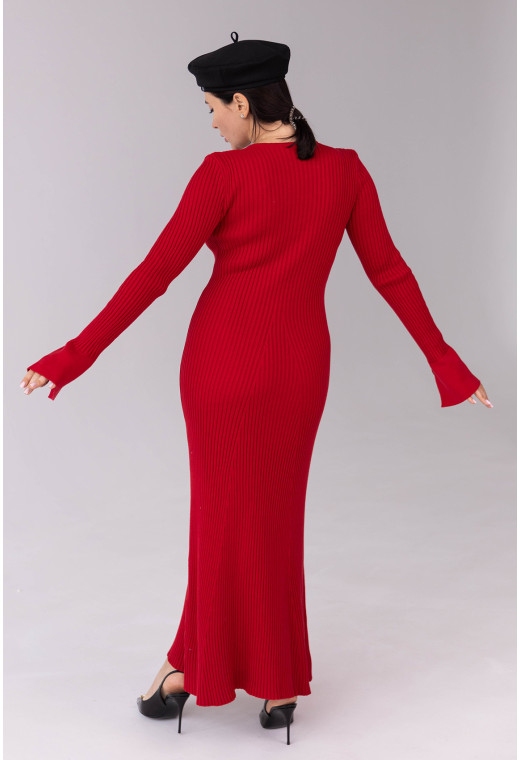 Красное платье вязка с сердцем — 483936. Maritel. Изображенние 2 Красное платье вязка с сердцем — 483936. Maritel. Изображенние 2