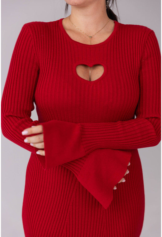 Красное платье вязка с сердцем — 483936. Maritel. Изображенние 3 Красное платье вязка с сердцем — 483936. Maritel. Изображенние 3