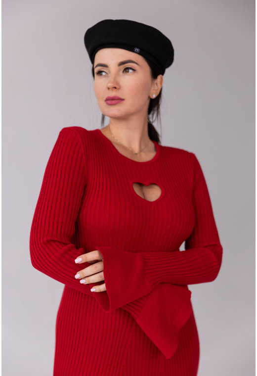 Красное платье вязка с сердцем — 483936. Maritel. Изображенние 5 Красное платье вязка с сердцем — 483936. Maritel. Изображенние 5