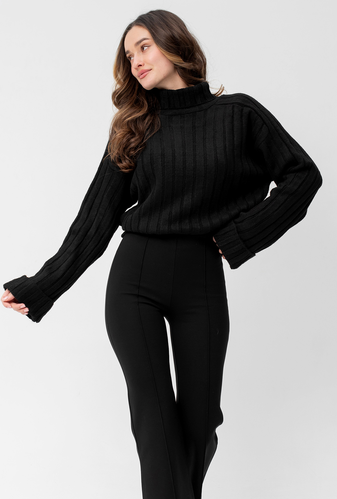 Чорний в'язаний светр —  164343. Maritel. Зображення 1