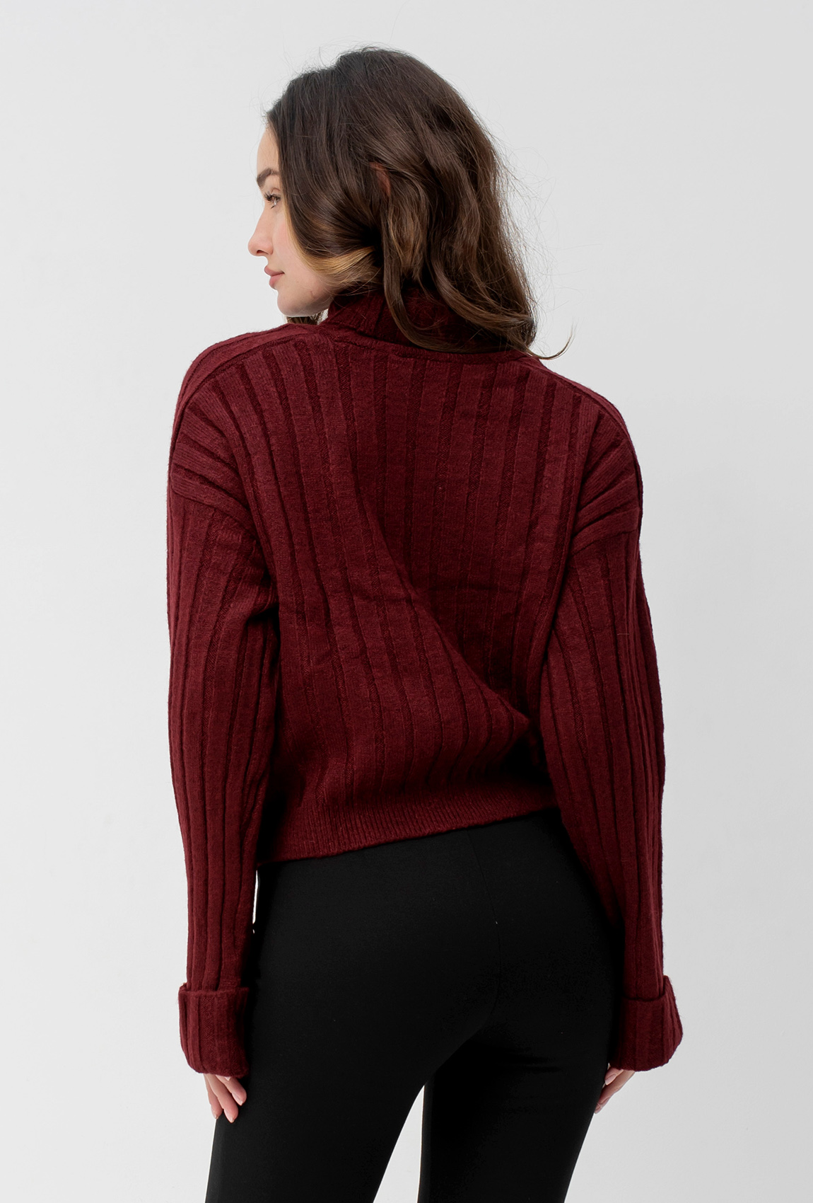 Бордовий в'язаний светр —  235997. Maritel. Зображення 2