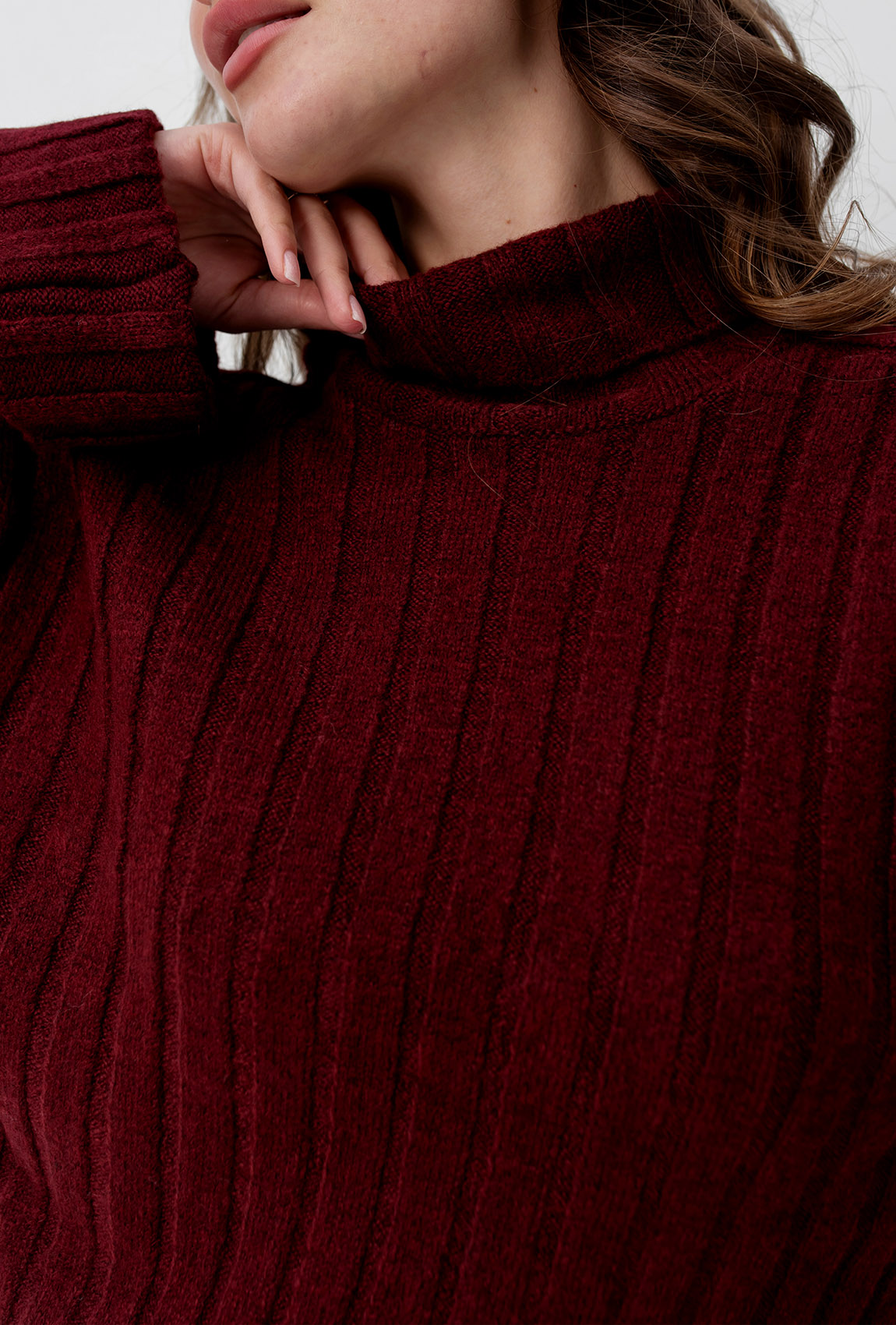 Бордовий в'язаний светр —  235997. Maritel. Зображення 4