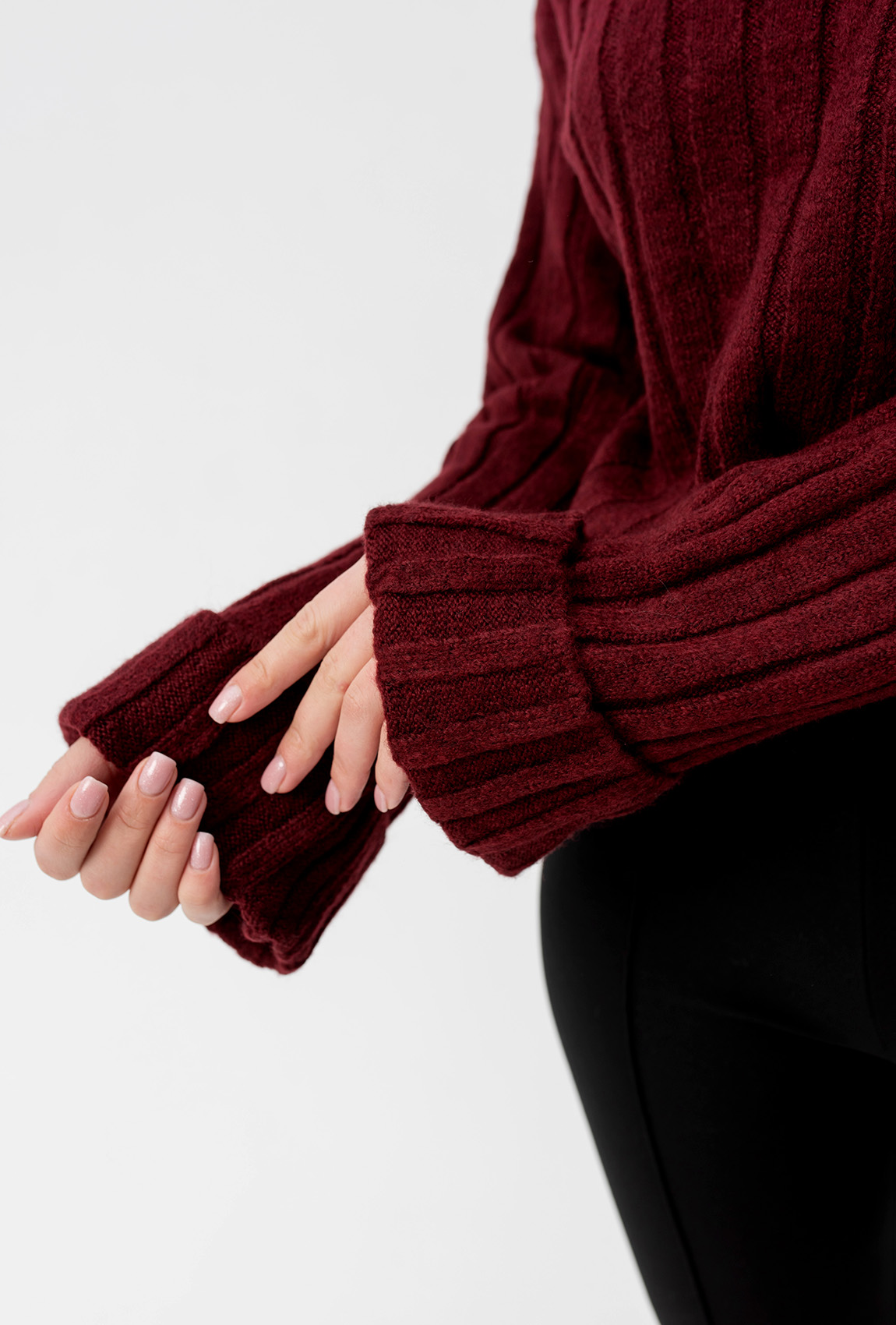 Бордовий в'язаний светр —  235997. Maritel. Зображення 5