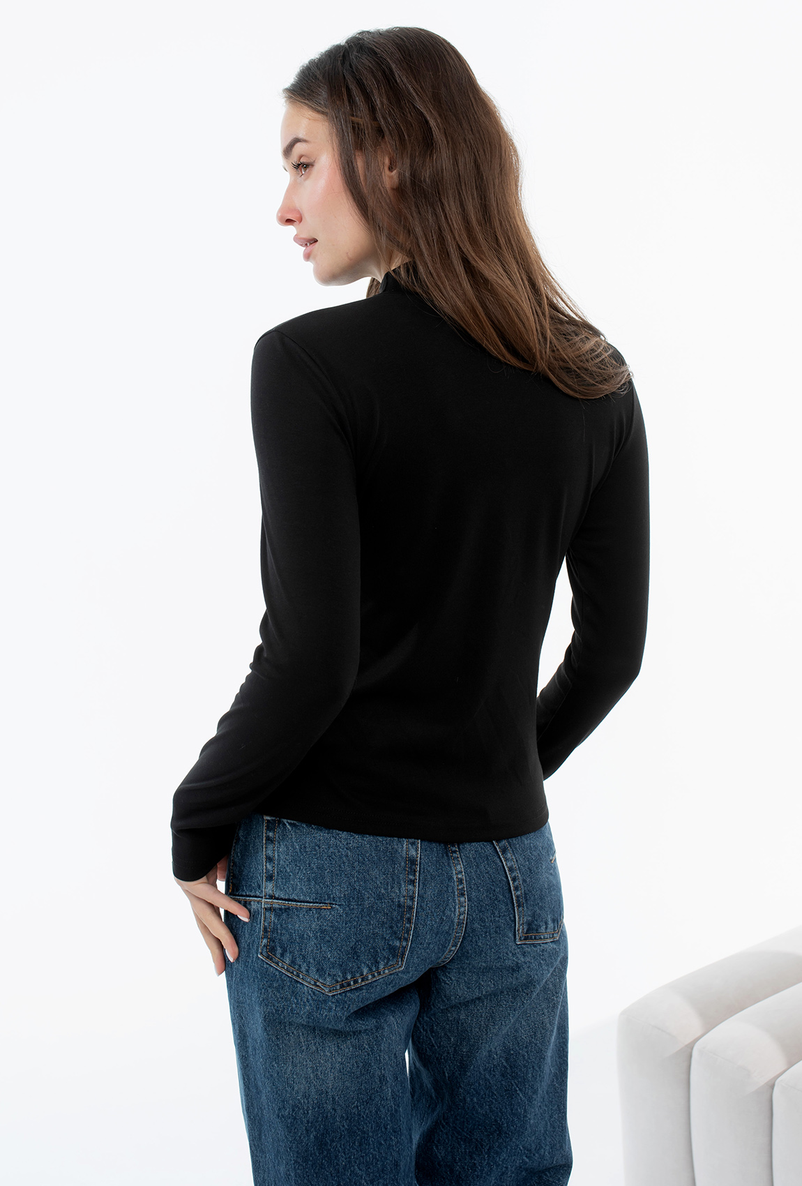 Чорний гольф джерсі —  739933. Maritel. Зображення 2