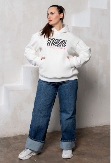 Молочний худі футер Touch gently. Maritel. Зображення 2