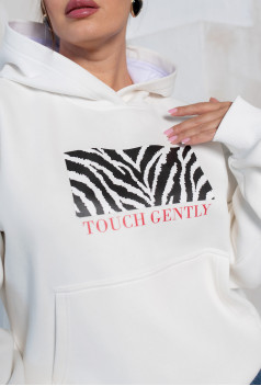 Молочний худі футер Touch gently. Maritel. Зображення 2 Молочний худі футер Touch gently. Maritel. Зображення 2
