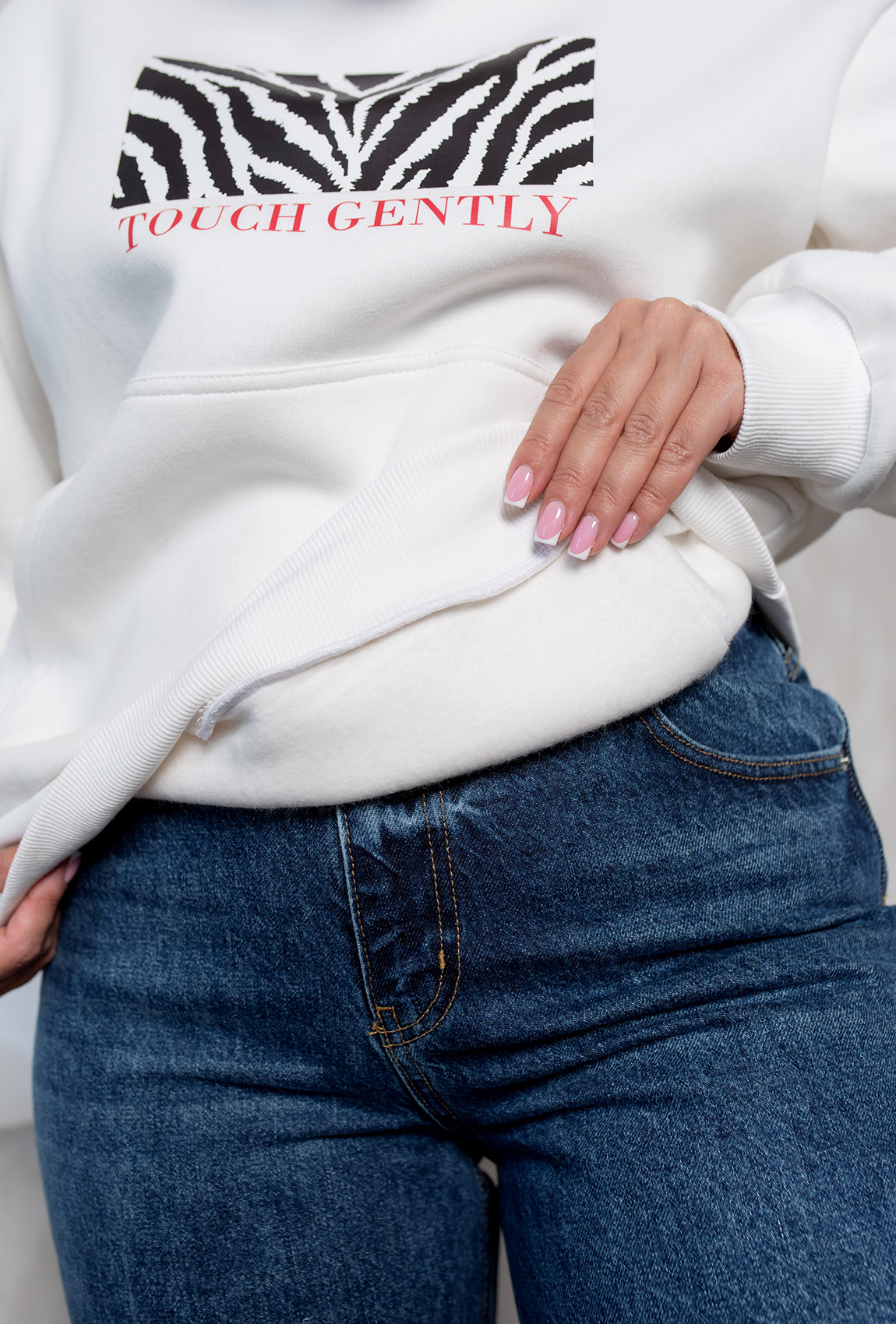 Молочный худи футер Touch gently —  519282. Maritel. Изображенние 3