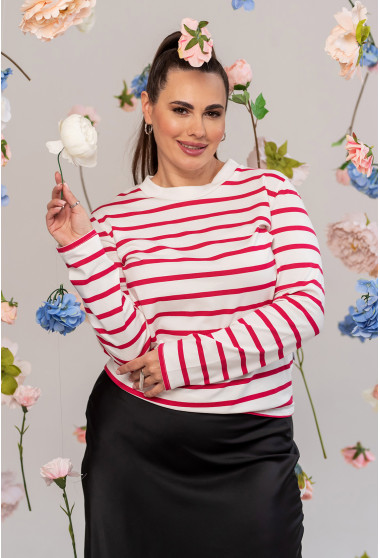 Малинова кофта в смужку. Maritel. Зображення 4