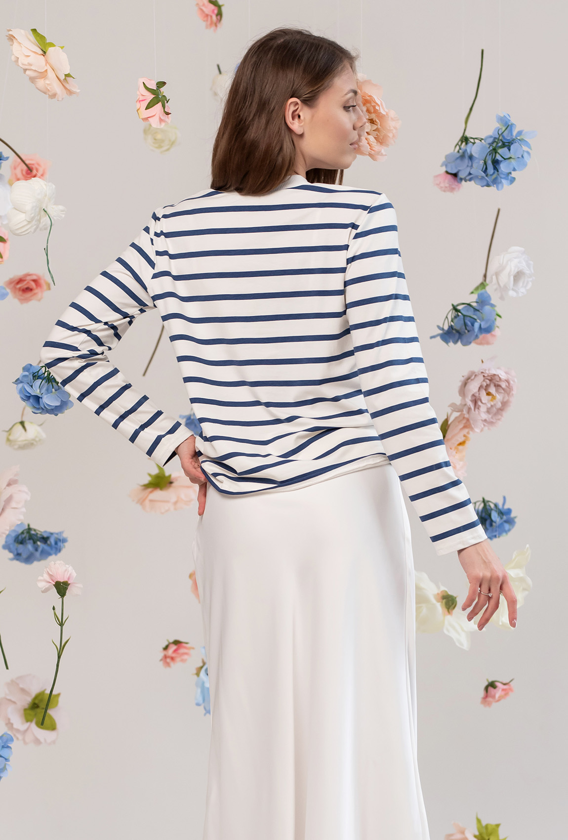 Синя кофта в смужку — 241319. Maritel. Зображення 1 Синя кофта в смужку — 241319. Maritel. Зображення 1