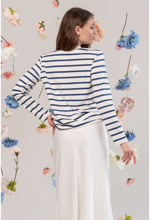 Синя кофта в смужку — 241319. Maritel. Зображення 1 Синя кофта в смужку — 241319. Maritel. Зображення 1