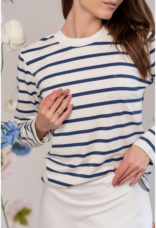 Синя кофта в смужку — 241319. Maritel. Зображення 2 Синя кофта в смужку — 241319. Maritel. Зображення 2