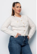Молочна в'язана кофта з гудзиками. Maritel Молочна в'язана кофта з гудзиками. Maritel