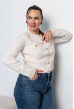 Молочна в'язана кофта з гудзиками. Maritel. Зображення 3 Молочна в'язана кофта з гудзиками. Maritel. Зображення 3