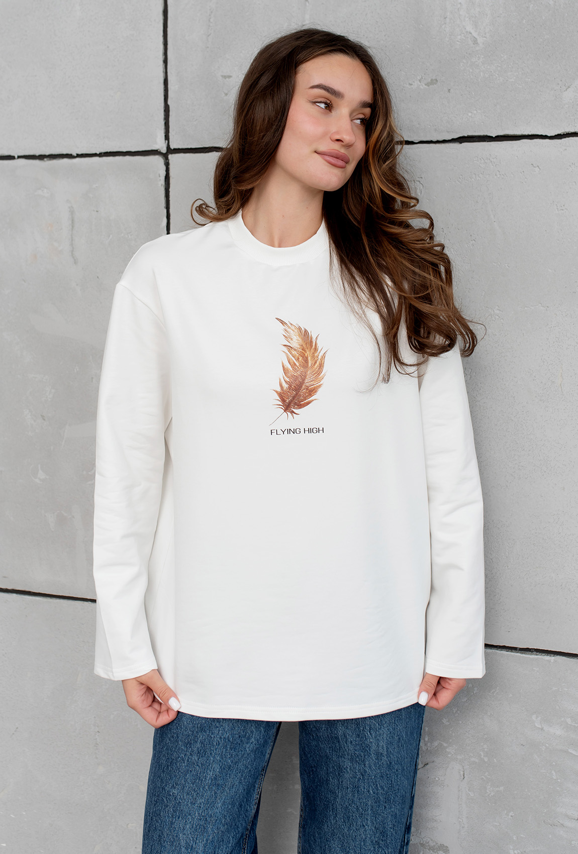 Молочний лонгслів Flying hight —  540371. Maritel. Зображення 3