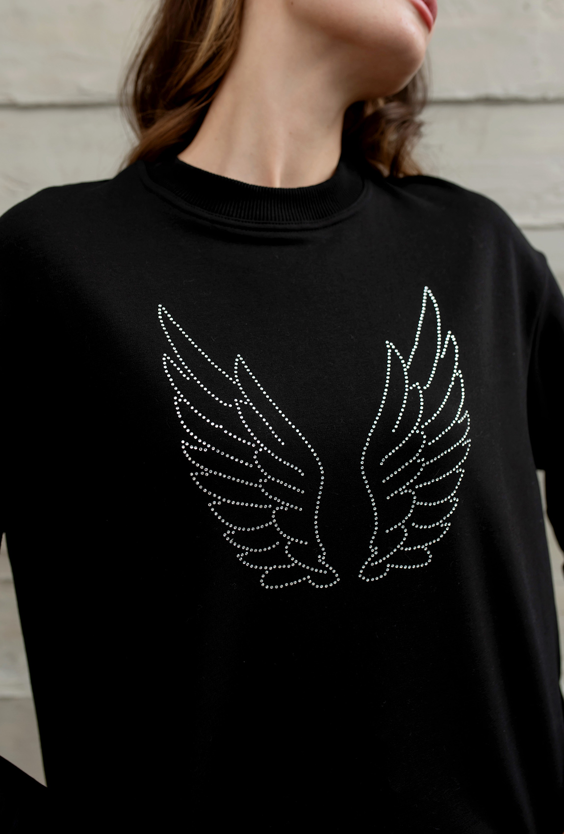 Чорний лонгслів крила —  402312. Maritel. Зображення 3