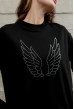 Черный лонгслив крылья — 402312. Maritel. Изображенние 3 Черный лонгслив крылья — 402312. Maritel. Изображенние 3