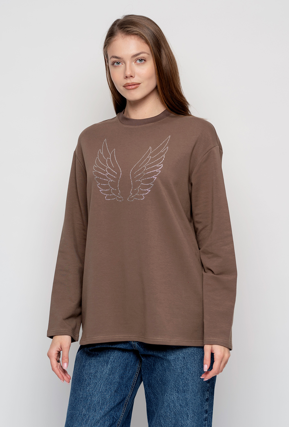 Шоколадний лонгслів крила —  706045. Maritel