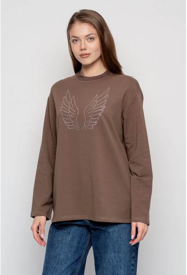 Шоколадний лонгслів крила. Maritel. Зображення 4