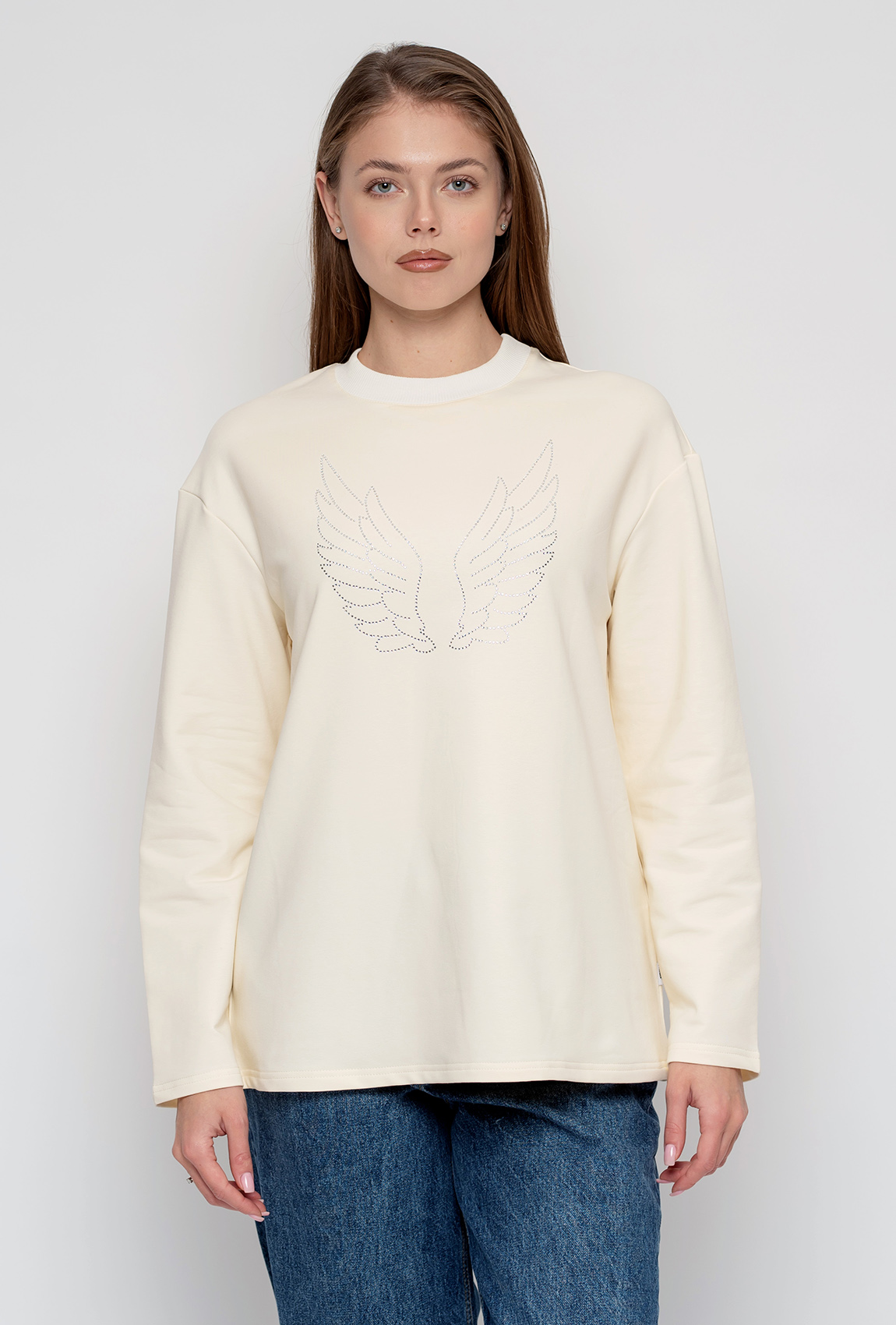 Молочний лонгслів крила —  620639. Maritel