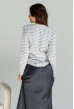 Лонгслив белый в серую полоску. Maritel. Изображенние 2 Лонгслив белый в серую полоску. Maritel. Изображенние 2