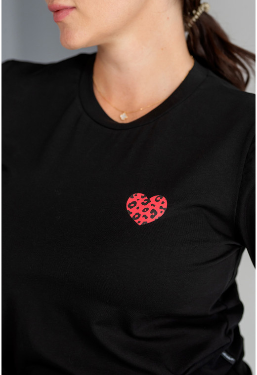 Чорний лонгслів з серцем —  483841. Maritel. Зображення 2 Чорний лонгслів з серцем —  483841. Maritel. Зображення 2