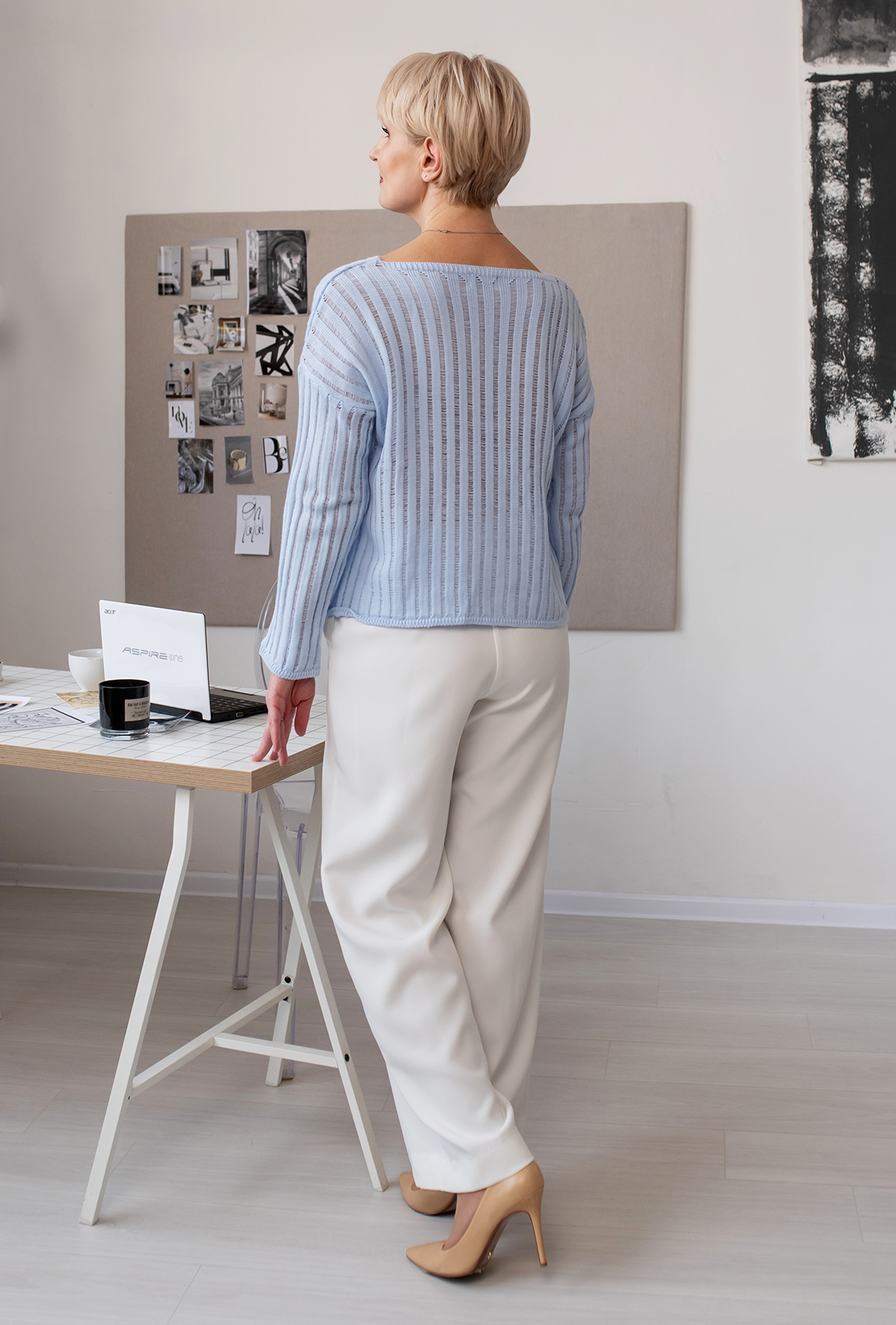 Блакитний светр весна — 369207. Maritel. Зображення 1 Блакитний светр весна — 369207. Maritel. Зображення 1