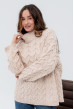 Пудровий в'язаний светр коса. Maritel. Зображення 3 Пудровий в'язаний светр коса. Maritel. Зображення 3